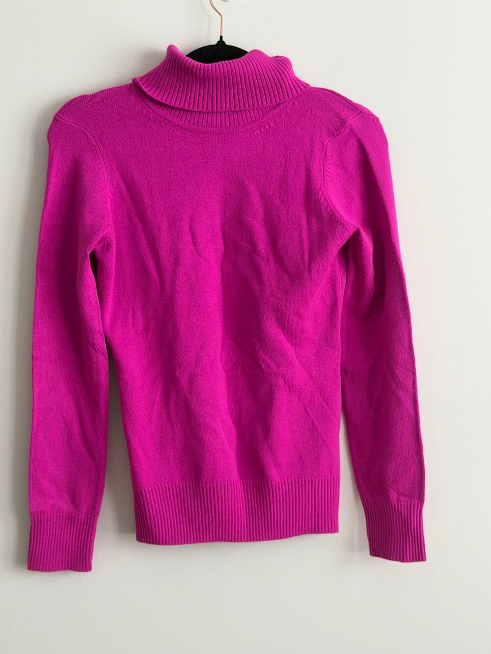 French Connection Mock Neck Knit Sweater Hot Pink Size Small